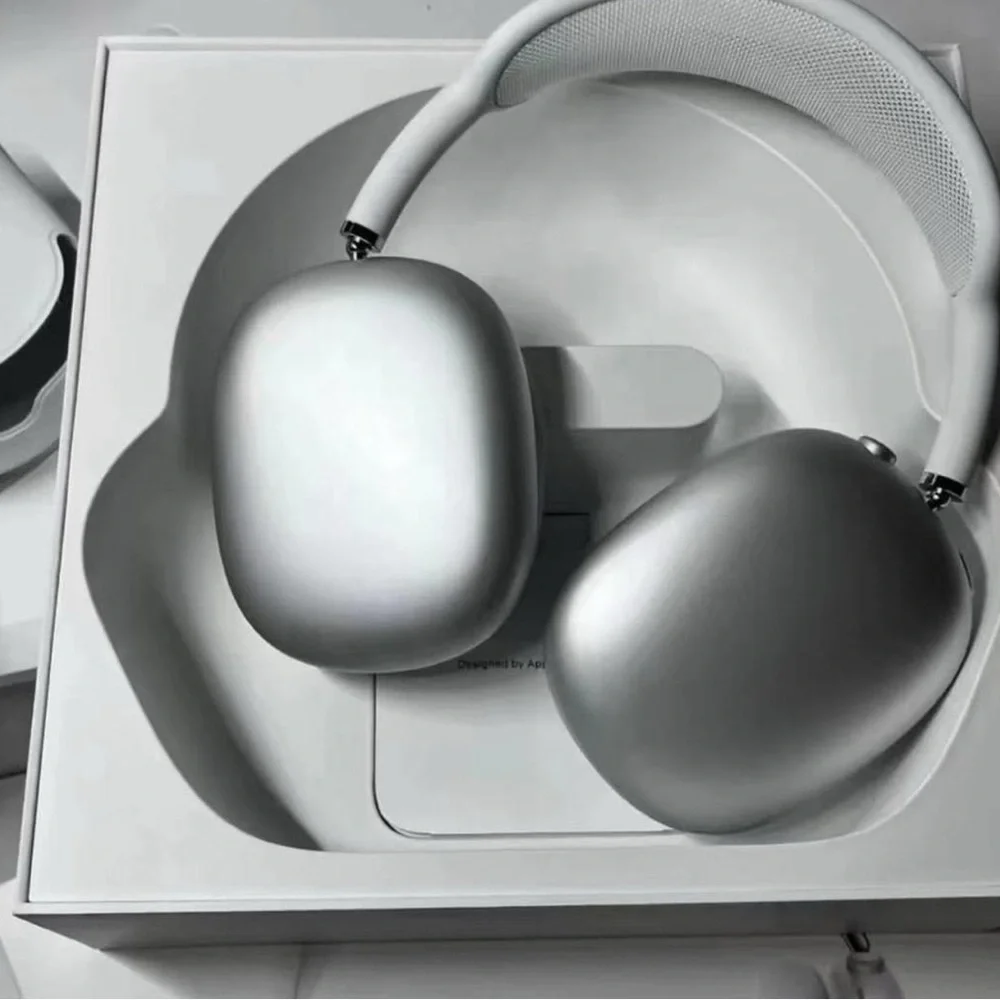Apple White and Silver Over-Ear Headphones
